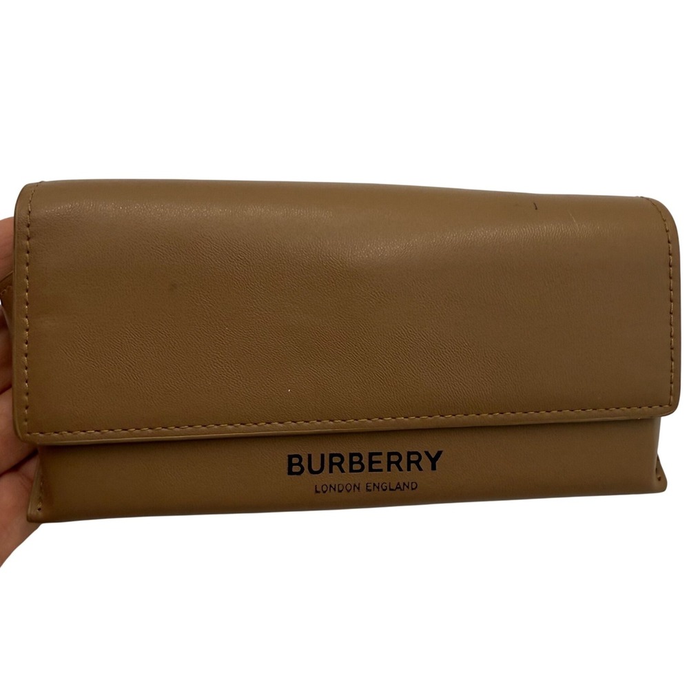 Burberry Sunglasses‎ Case OS Tan Leather Minimalist Luxury Accessory